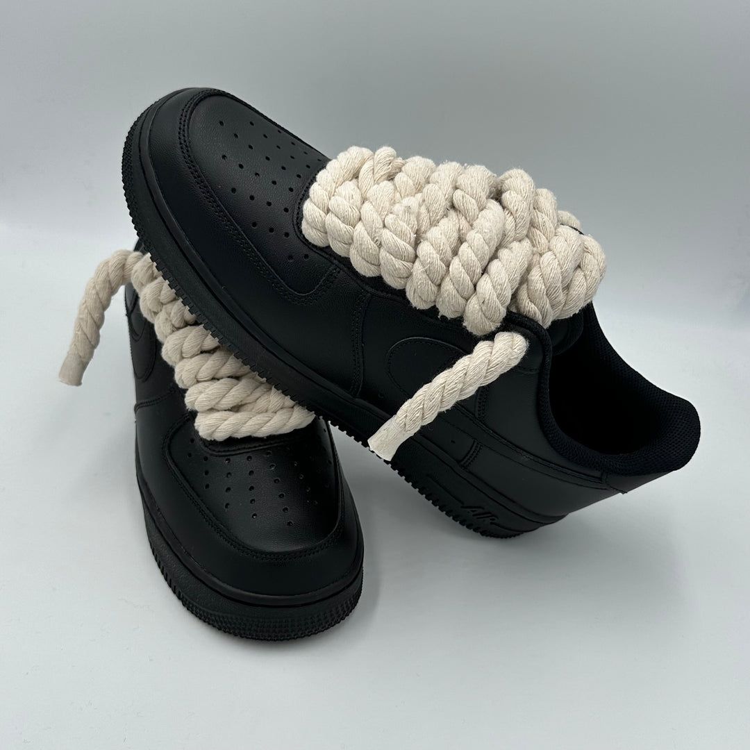 Nike Air Force 1 Black “Rope Laces Cream”